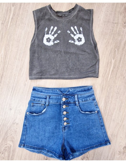 Short alto vaquero