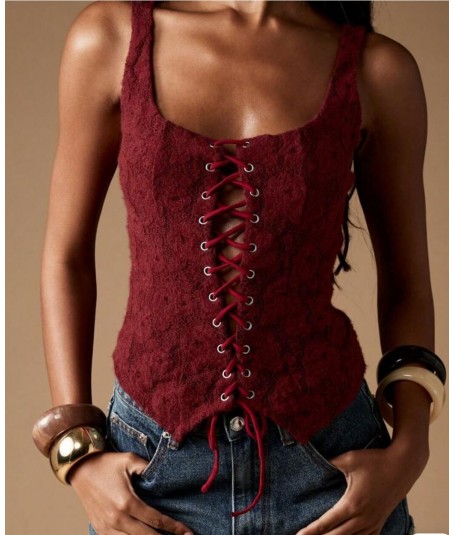 Top encaje zigzag