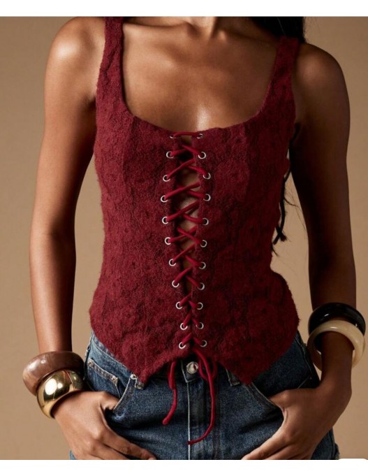 Top encaje zigzag