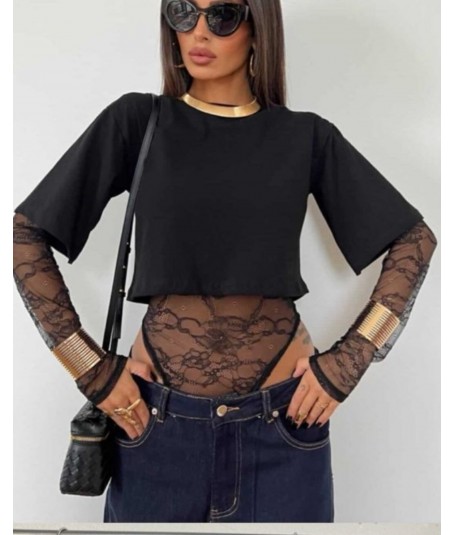Top con body encaje