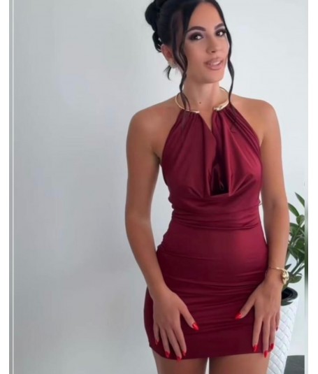 Vestido corto collar