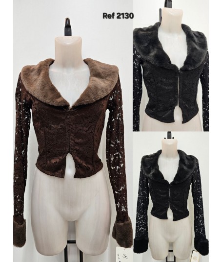 Chaqueta encaje con pelo 2