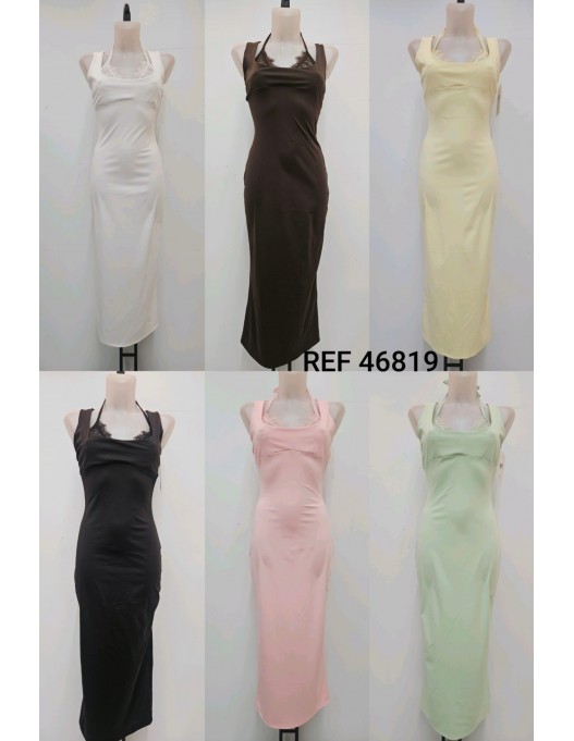 Vestido midi con encaje