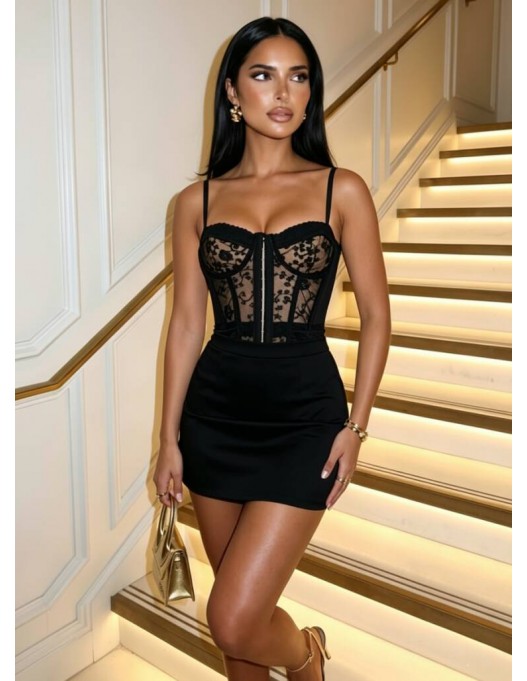 Body encaje nude