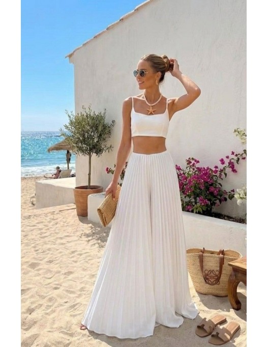 Conjunto largo plisado