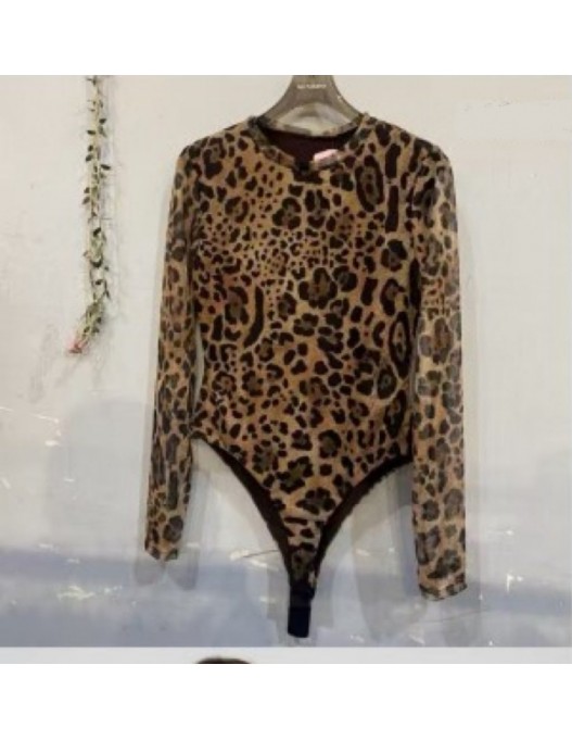 Body tul leopardo