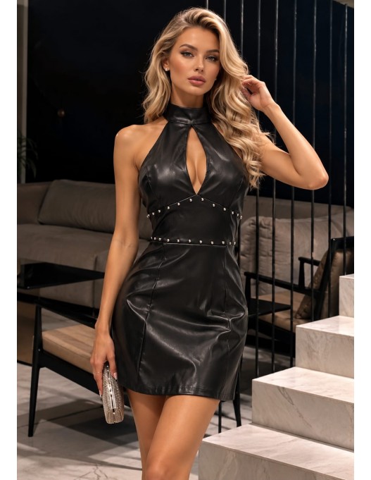 Vestido corto polipiel