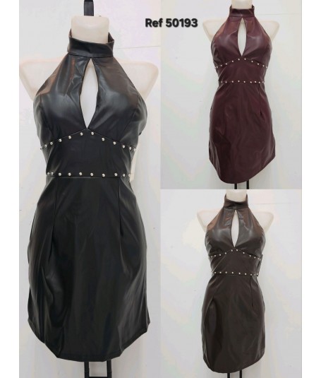 Vestido corto polipiel 2
