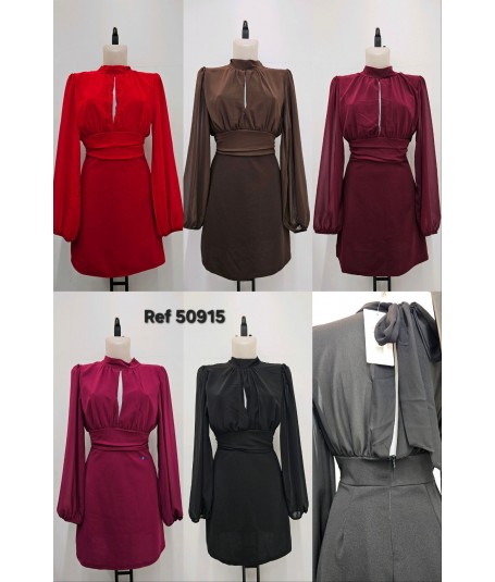 Vestido mangas gasa 2