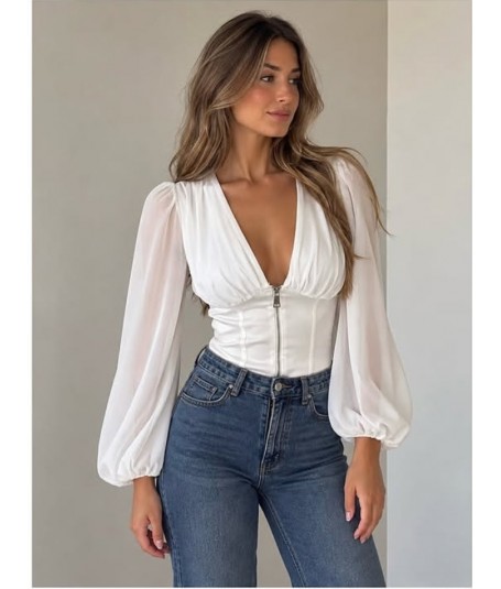 Blusa gasa cremallera