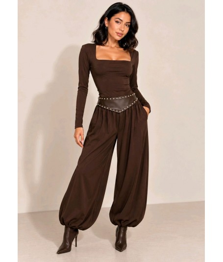 Pantalón cintura polipiel