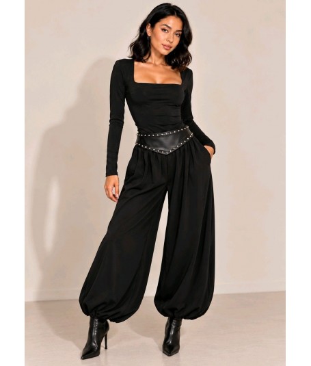Pantalón cintura polipiel 2